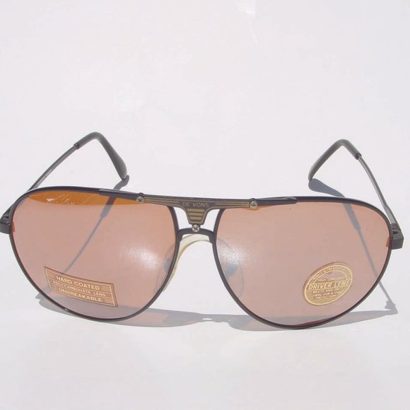 NWTruVintage Coppermax lens tech w/"De'Vons" logo(topbar)90's aviator sunglasses - Picture 3 of 4